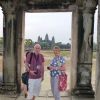 P1050026 Graham and Frankie, from the ancient library at Angkor Wat
