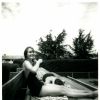 1965. Sally Wilkinson by the pool