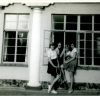 1963. Old Gordon Common Room. Penny Davies, Christine Jensen, Jane-Hutt, Sally Wilkinson