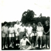 1965 Staff Hockey team. Jenny Bryson Miss Pearce Mr Jackson Mrs Meynell Mrs Jackson Miss Grey Rev Vail