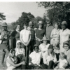 1966. Half term outing to Mrs Graham's farm.-Mrs-Graham-H.Macpherson-Mt-Graham-Jackie-Walford-Mr-Roberts-F.Luck-N.Valli-S.Gilani-M.Brice-F.agagliate-Mrs-Bartels-and-baby