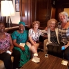 After breakfast. Sara Onyango, Sophie Wangare, Marianne Walker, Angela Macadam, Lindy Northcote